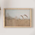 Wheat minimalist landscape framed fine art print