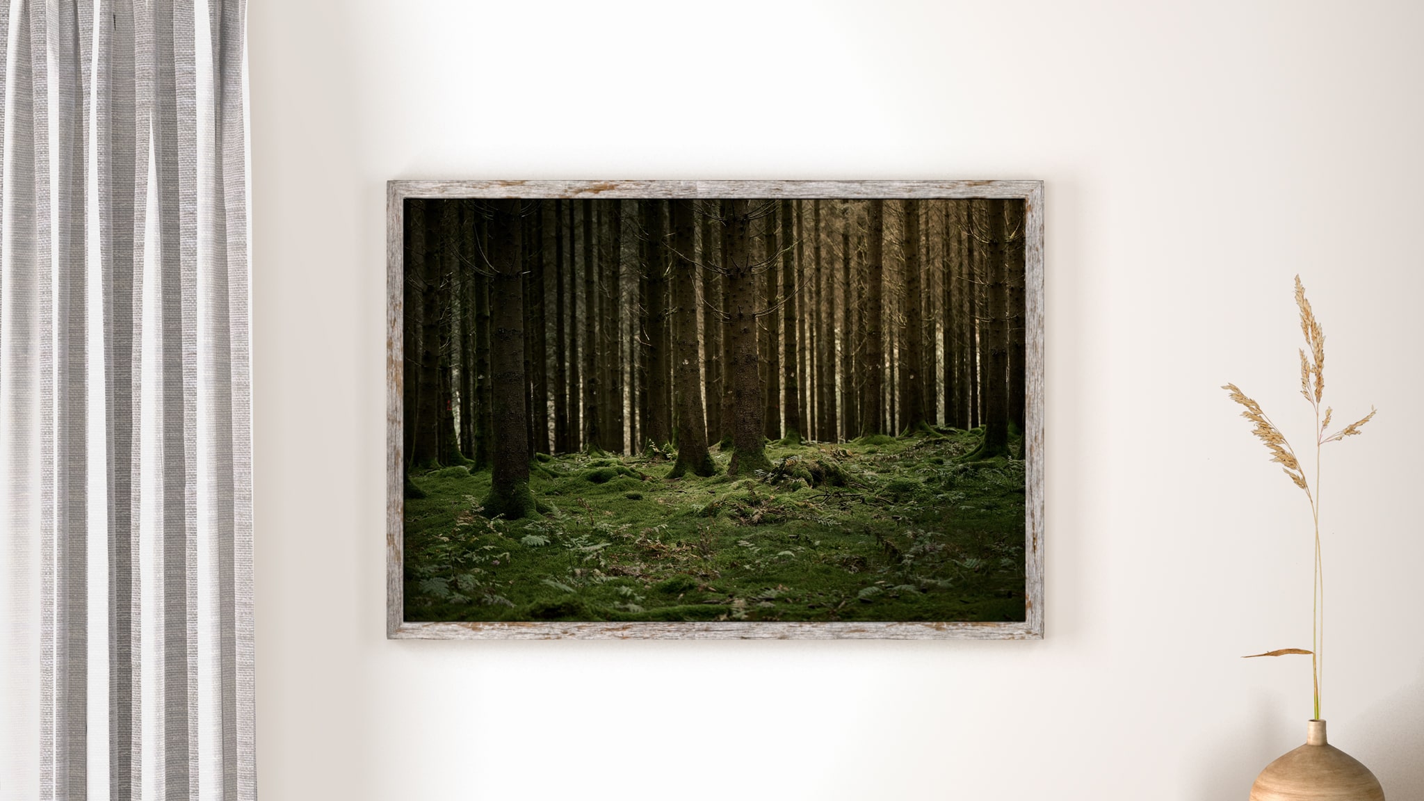 Fairy tale forest landscape framed fine art print