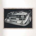 Fine art print automotive Rally Audi Quattro