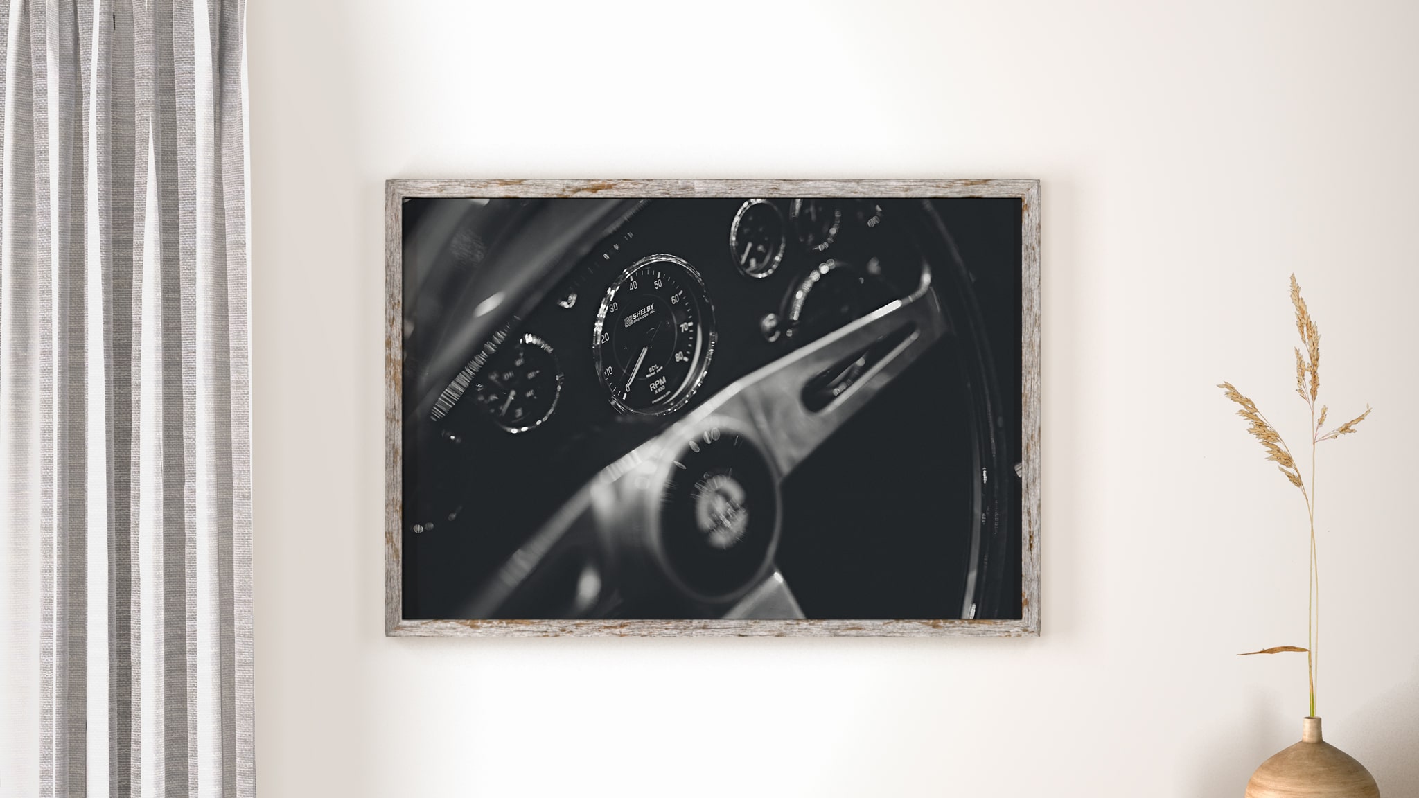 Cobra Shelby steering wheel automotive fine art print
