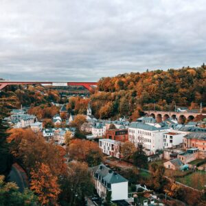 Fine art print landscape Red Bridge Luxembourg